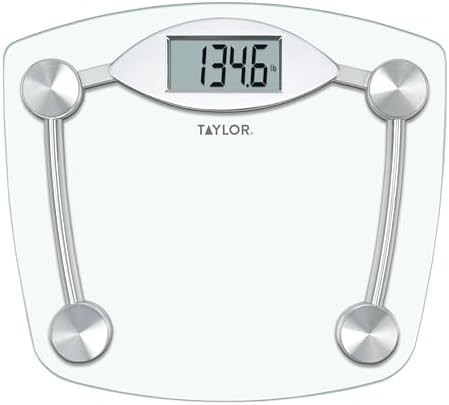 Digital glass scale with chrome finish base