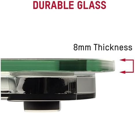 Digital glass scale with chrome finish base — photo 4
