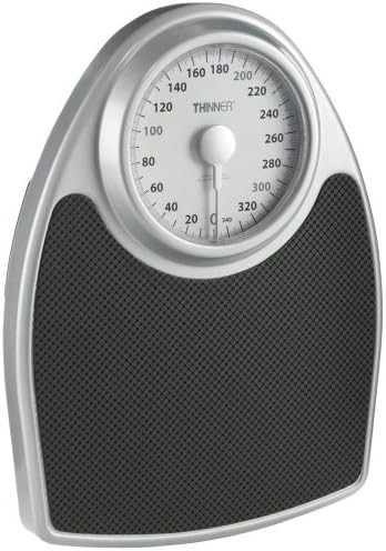 Analog mechanical bathroom scale in black