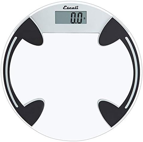 Clear round tempered glass bathroom scale