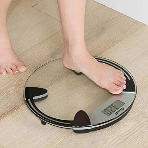 Clear round tempered glass bathroom scale — photo 5