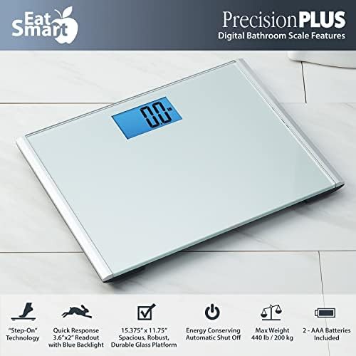 EatSmart precision plus digital bathroom scale silver — photo 5