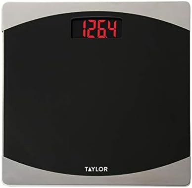 Taylor digital bathroom scale with black finish