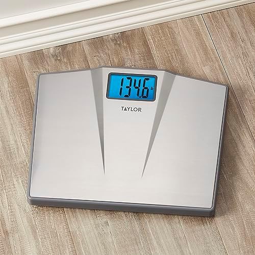 Extra wide steel digital scale with blue LCD — photo 3