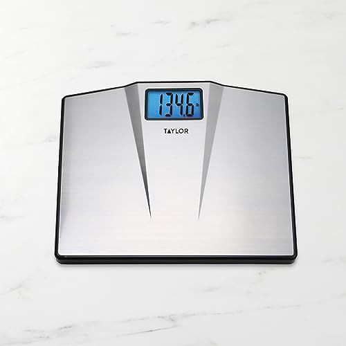 Extra wide steel digital scale with blue LCD — photo 4
