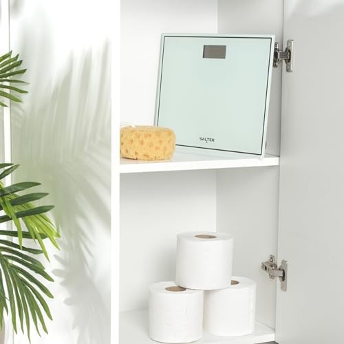 White tempered glass compact scale — photo 4