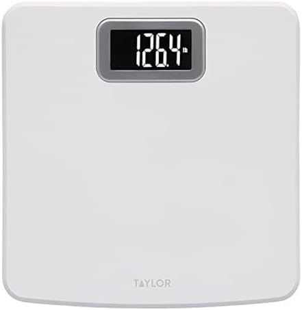 Digital tempered glass scale in white