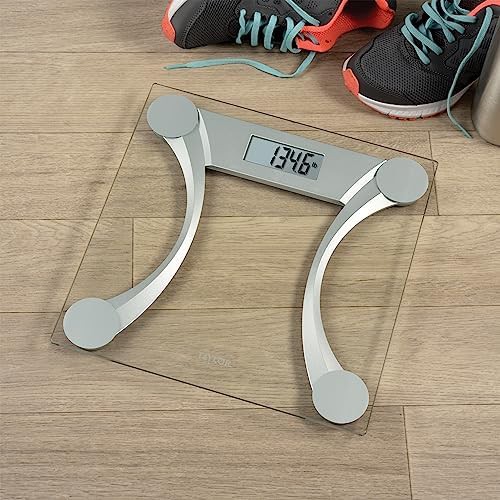 Taylor clear glass digital scale with silver accents — photo 3