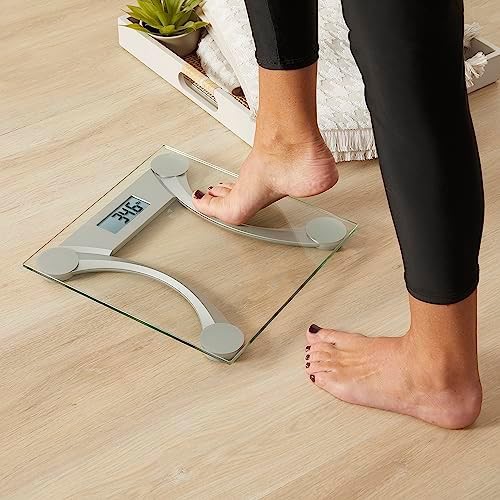 Taylor clear glass digital scale with silver accents — photo 4