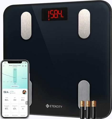 Bluetooth smart scale with body fat analysis 400 lbs