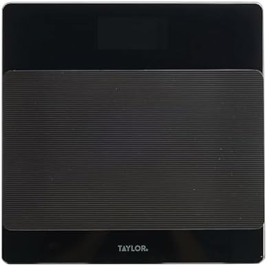 Taylor digital bathroom scale with non slip black mat