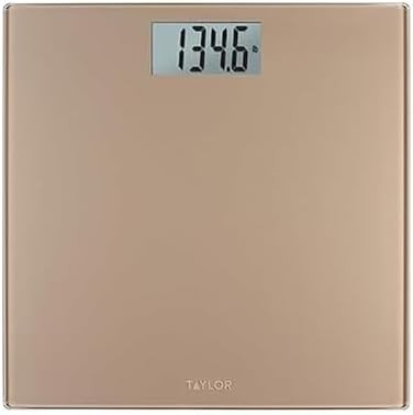 Digital bathroom scale with champagne glass platform