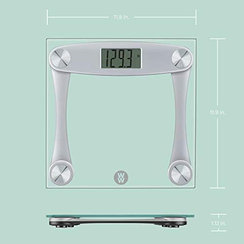 Digital glass scale with silver frame — photo 3