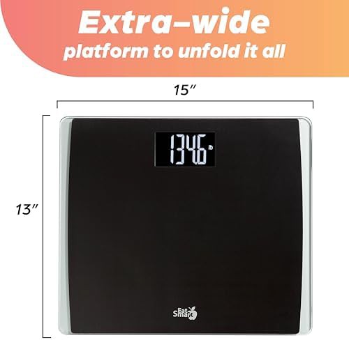 EatSmart extra wide digital body scale black — photo 5