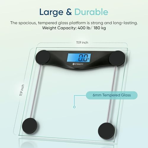 Tempered glass digital scale in black — photo 4