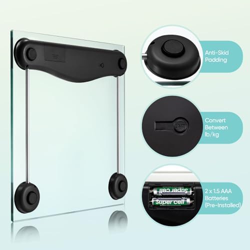 Tempered glass digital scale in black — photo 5