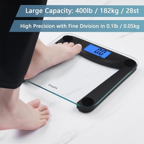 Superb black backlit digital bathroom scale 400lb — photo 4