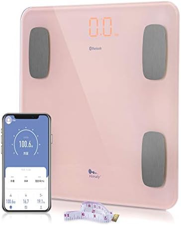 Pink Bluetooth smart body composition monitor