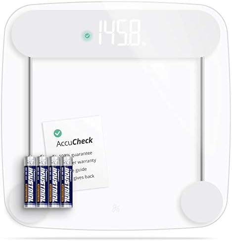 AccuCheck Clear Glass Digital Bathroom Scale