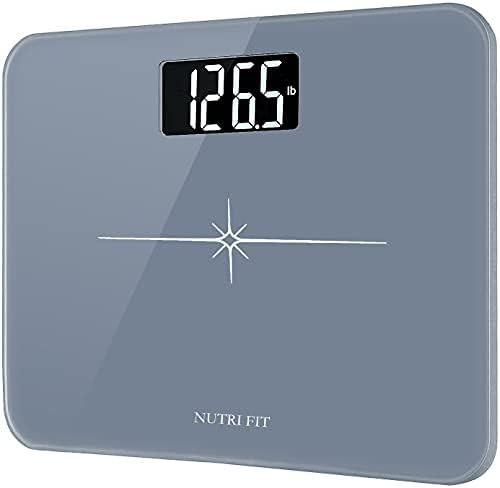 Grey Tempered Glass Backlit Digital Scale