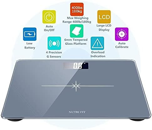 Grey Tempered Glass Backlit Digital Scale — photo 4