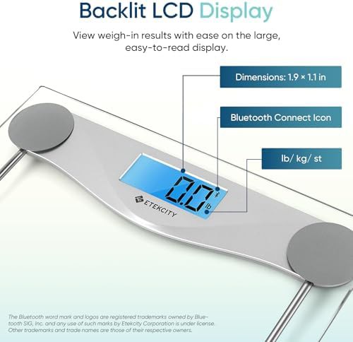 Bluetooth bathroom scale supporting 400 pounds — photo 4