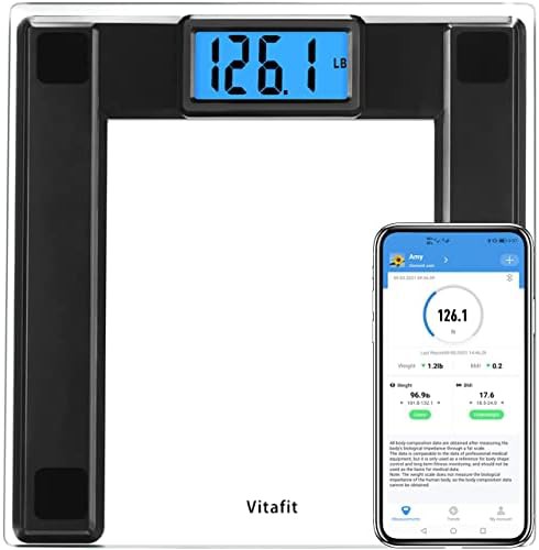 Black tempered glass digital scale 550lb