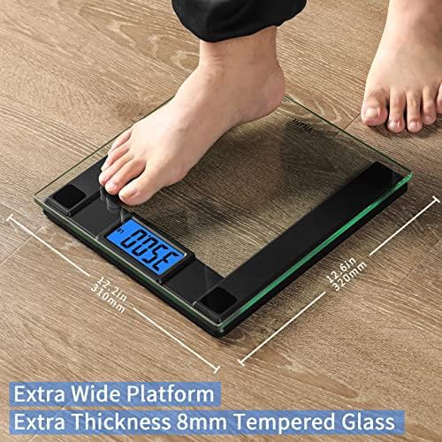 Black tempered glass digital scale 550lb — photo 5