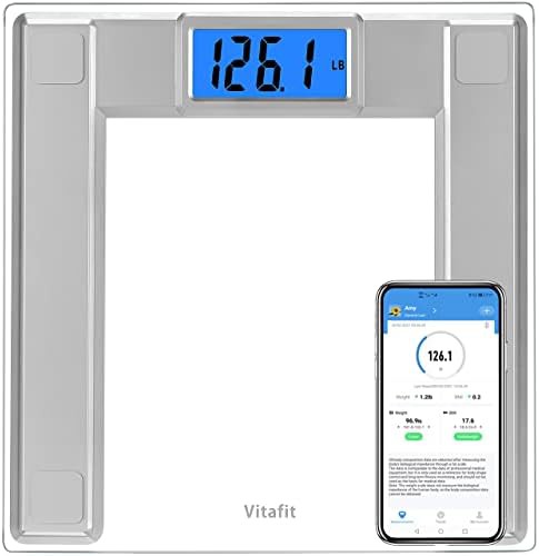 Silver tempered glass digital scale 550lb