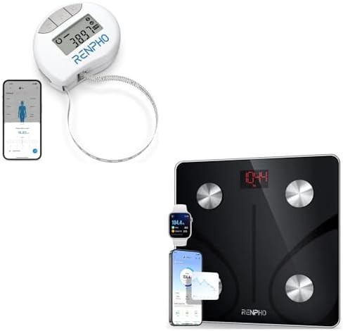 Smart Body Fat Scale and Tape Measure Set