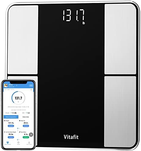 Black wireless body composition scale 400lb