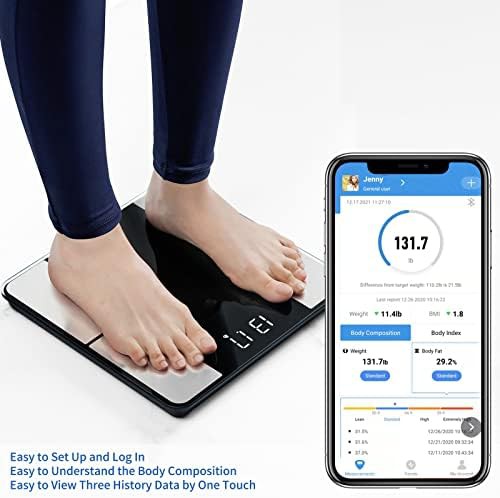 Black wireless body composition scale 400lb — photo 4
