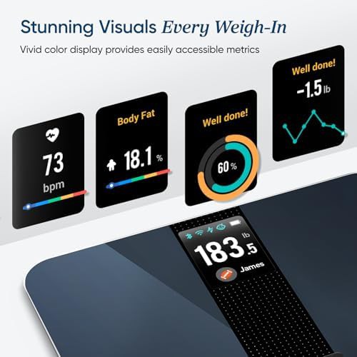 Smart Wi-Fi body fat scale in black — photo 3