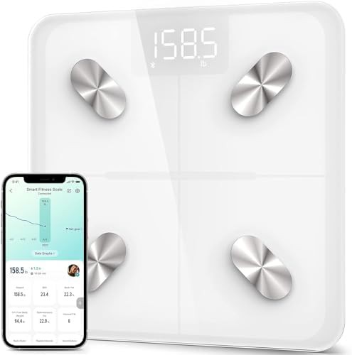 Bluetooth smart scale in white