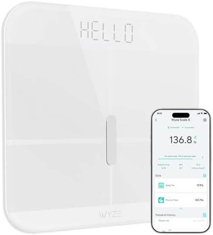 White digital smart scale for body weight