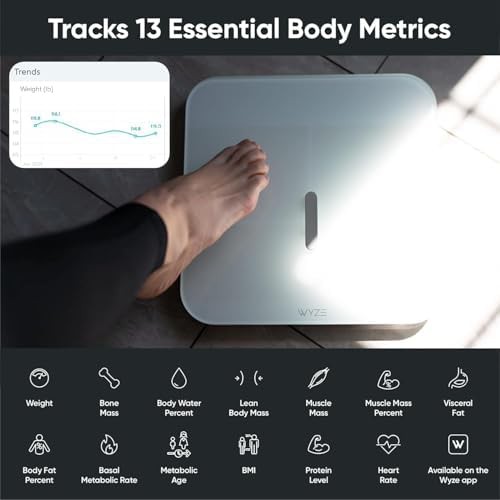 White digital smart scale for body weight — photo 4