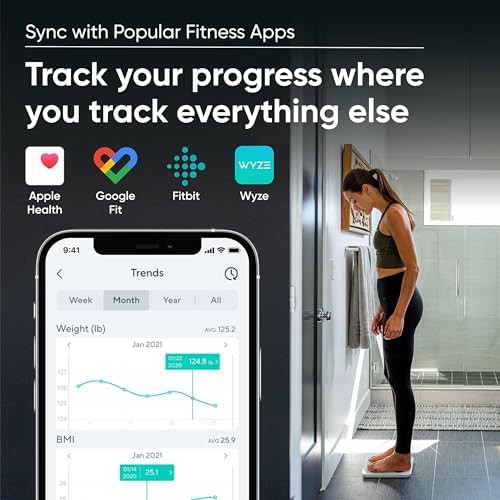 Black smart bathroom scale with app sync — photo 3