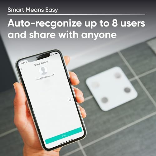 Black smart bathroom scale with app sync — photo 4
