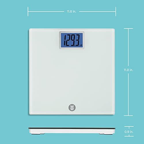 White glass scale with backlit display — photo 5