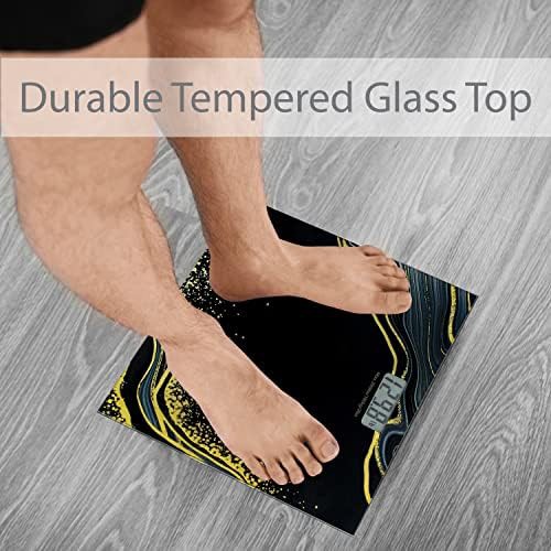 Black and gold tempered glass digital scale — photo 4
