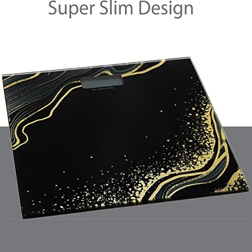 Black and gold tempered glass digital scale — photo 5