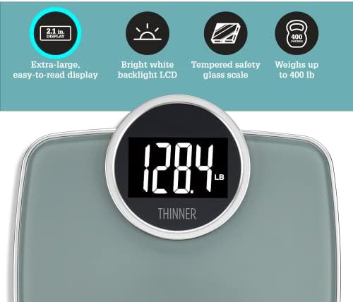 Silver digital scale with backlit display — photo 3