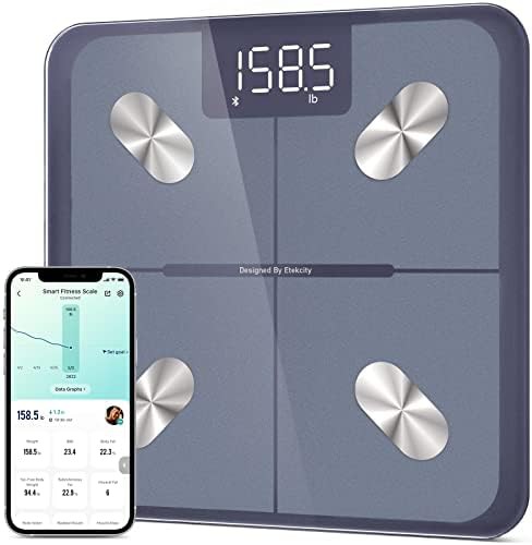 Bluetooth smart scale for body weight in blue