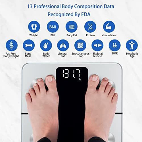 Silver smart body composition bathroom scale 400lb — photo 3