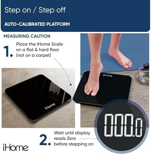 Black digital bathroom scale for body weight — photo 4