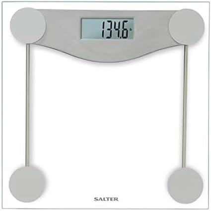 Salter E-Tech glass digital bath scale clear