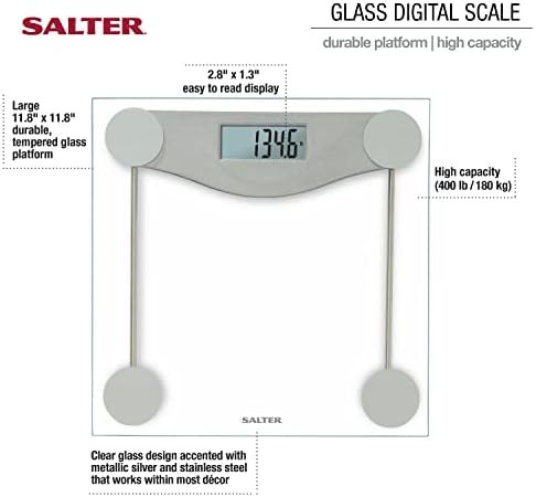 Salter E-Tech glass digital bath scale clear — photo 5