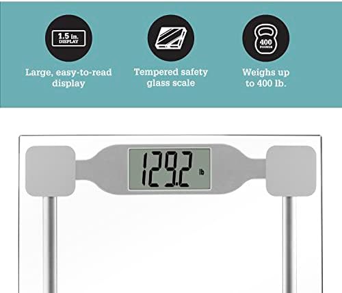 Clear tempered glass digital silver scale — photo 3