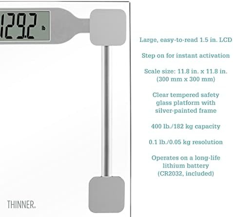 Clear tempered glass digital silver scale — photo 4