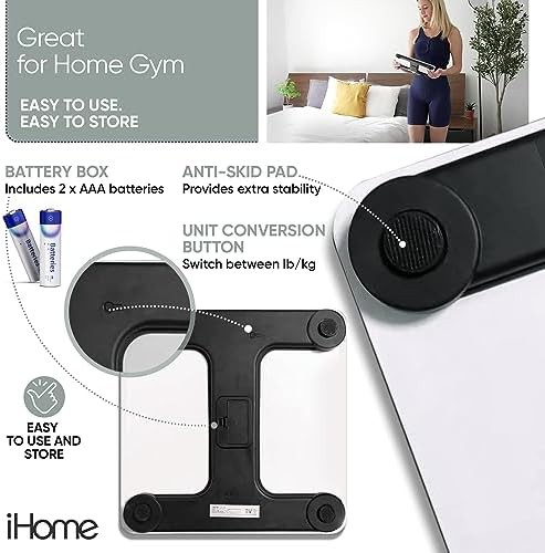 White digital scale for body weight — photo 3